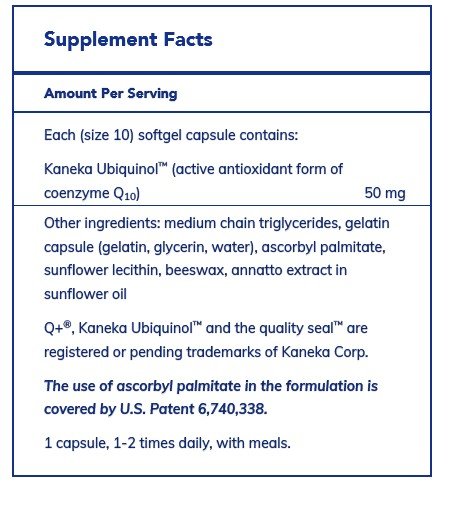 Pure Encapsulations Ubiquinol-QH 50 mg 60 Softgel