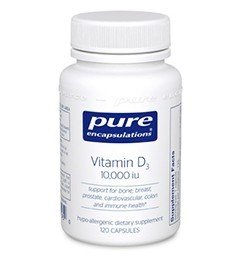 Pure Encapsulations Vitamin D3 10,000 IU 120 VegCap