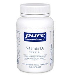 Pure Encapsulations Vitamin D3 5,000 IU 250 VegCap