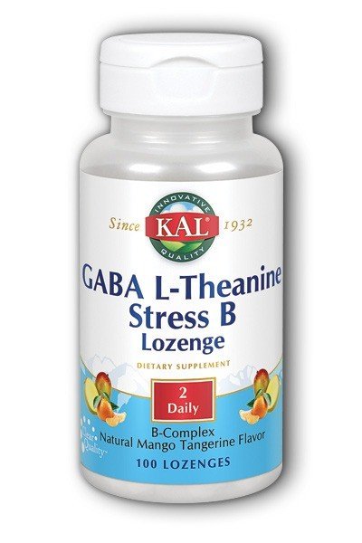 Kal GABA L-Theanine Stress B Lozenge (Mango Tangerine) 100 Lozenge