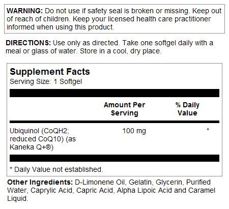 Solaray Ubiquinol CoQ-10 (100 mg) 30 Softgel