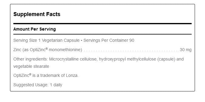 Douglas Laboratories Opti-Zinc 30mg 90 VegCap