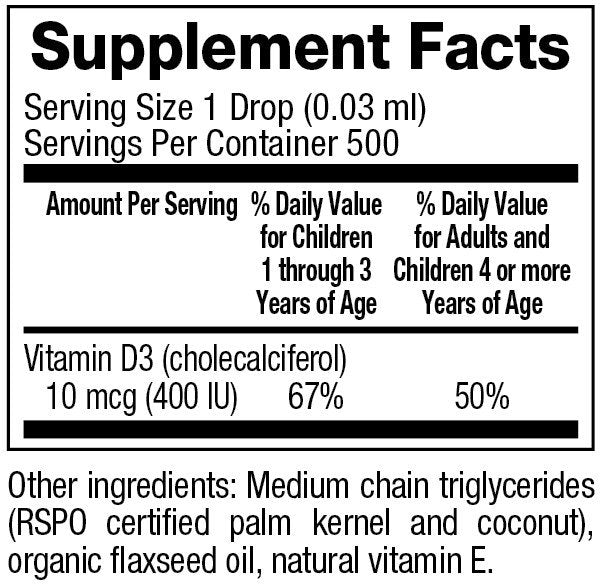 Natural Factors Vitamin D3 Drops 0.5 oz Liquid