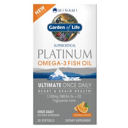 Minami Nutrition Supercritical Platinum Omega-3 Fish Oil Orange 30 Softgel