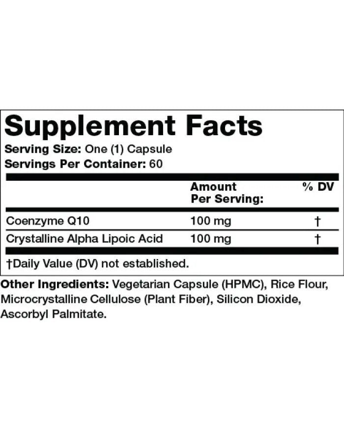 Olympian Labs Alpha Lipoic CoQ10 200mg 60 Capsule