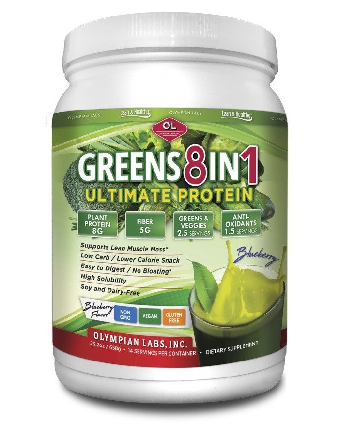 Olympian Labs Ultimate Greens Protein 8 in 1 With Hemp 546 g Powder