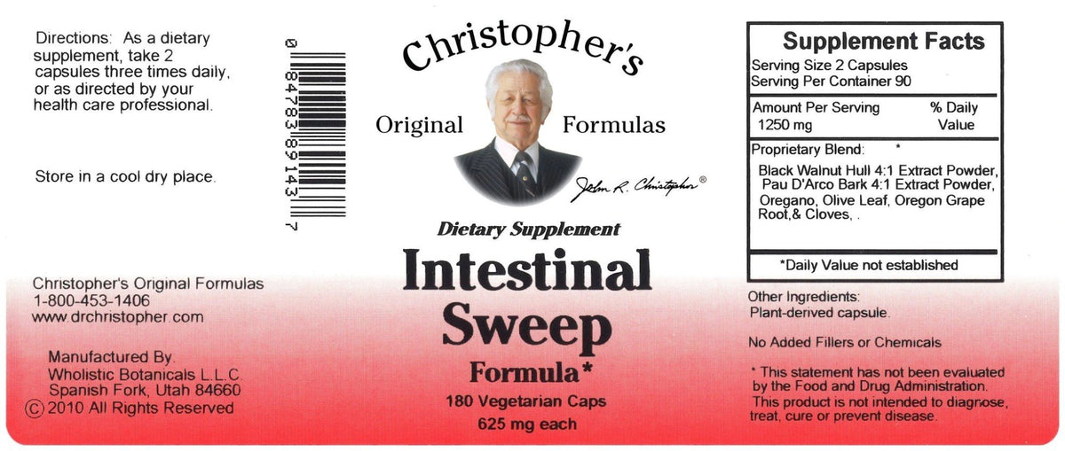 Christopher&#39;s Original Formulas Intestinal Sweep 100 Capsule