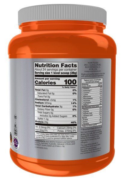 Now Foods Egg White Protein - Vanilla 1.5 lbs Powder