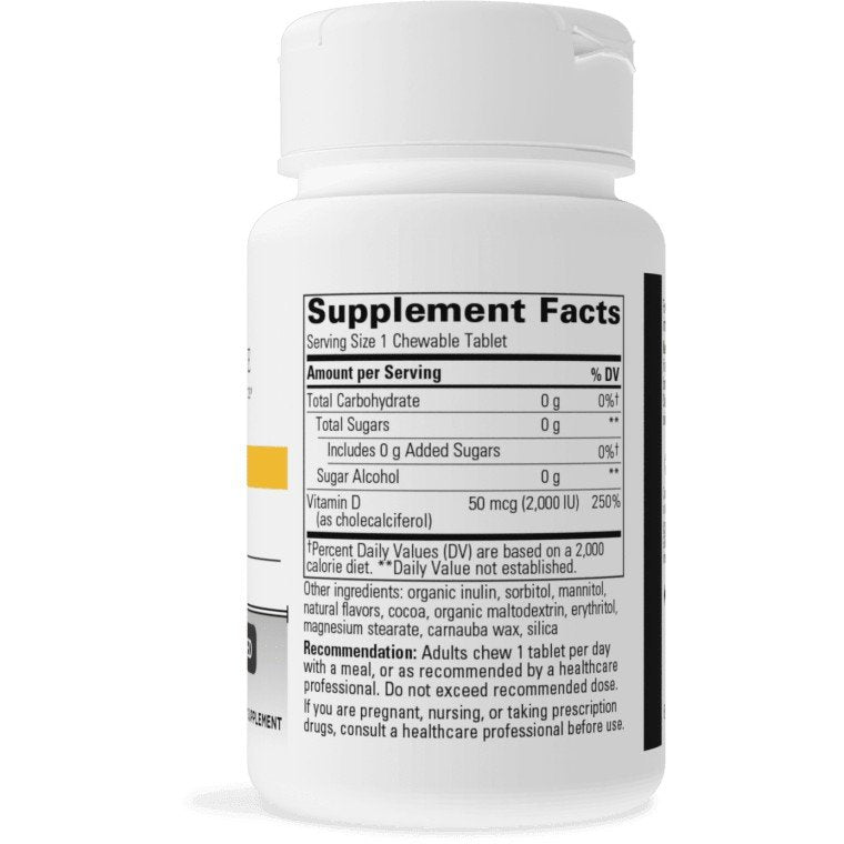 Integrative Therapeutics Vitamin D3 50 mcg ( 2000IU) 120 Chewable Tablet