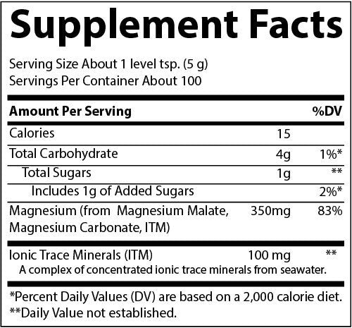 Trace Minerals Stress-X Magnesium Powder Lemon Lime 100 Serving 17.6 oz Powder