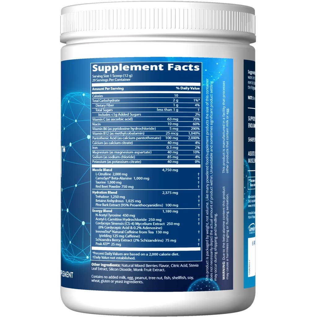 MRM (Metabolic Response Modifiers) Driven Pre-Workout Boost -Mixed Berries 350g Powder