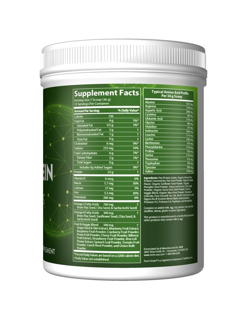 MRM (Metabolic Response Modifiers) Veggie Protein-Vanilla 570 g Powder