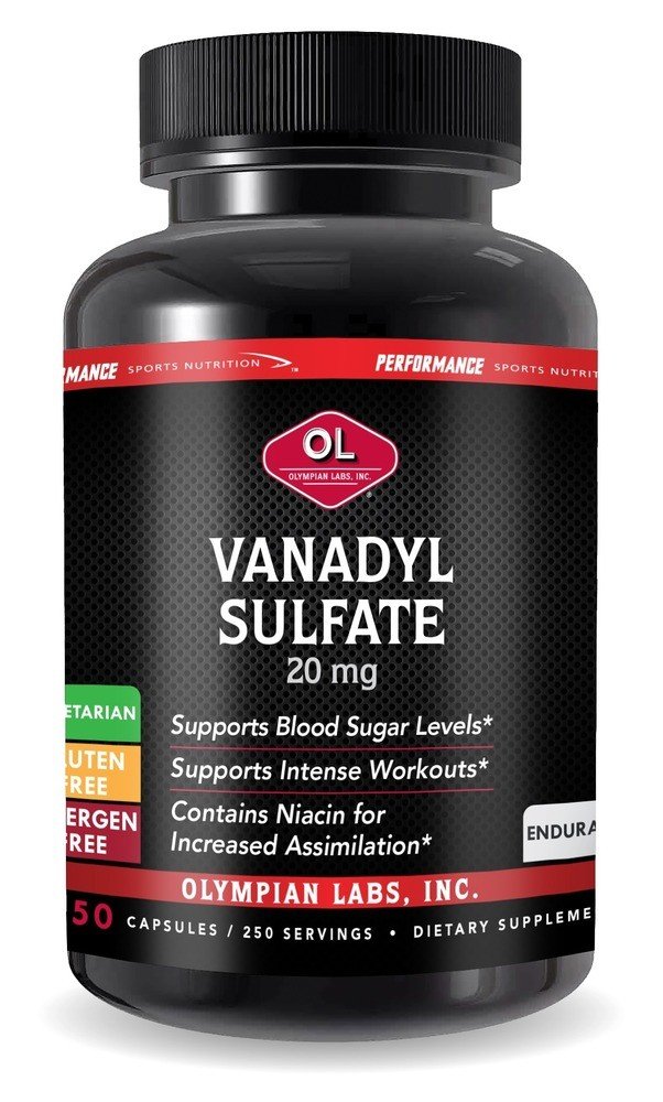 Olympian Labs Vanadyl Sulfate Niacin (Vitamin B-3) 250 Capsule