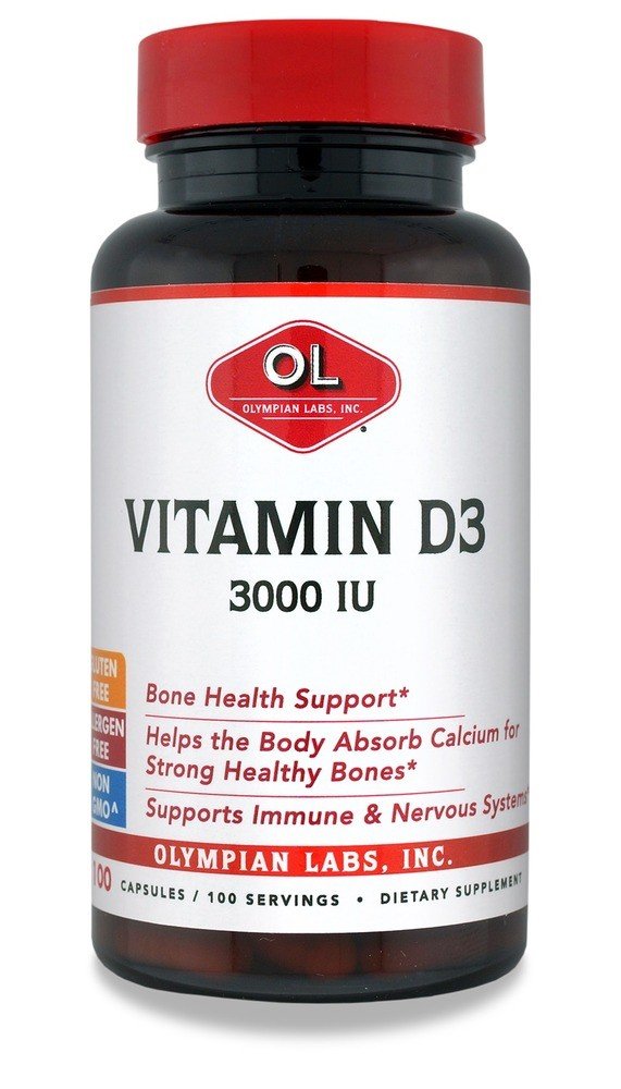 Olympian Labs Vitamin D3 3,000IU 100 Capsule