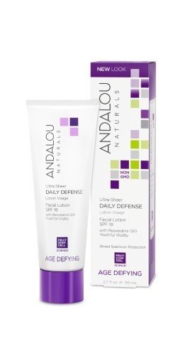 Andalou Naturals Ultra Sheer Daily Defense Facial Lotion with SPF 18 2.7 oz Lotion