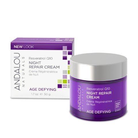 Andalou Naturals Resveratrol Q10 Night Repair Cream 1.7 oz Cream