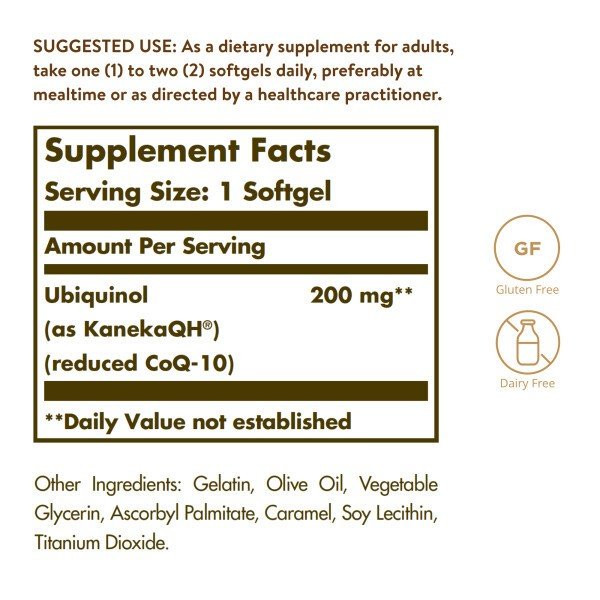 Solgar Ubiquinol 200mg (Reduced CoQ-10) 30 Softgel