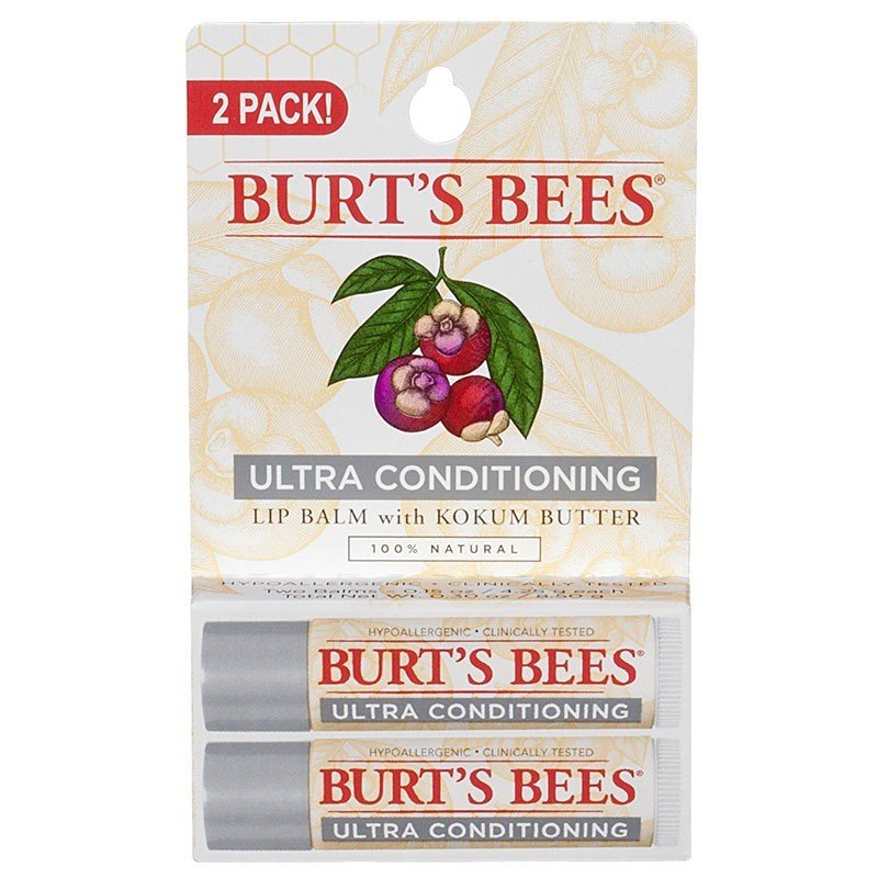 Burt's Bees Ultra Conditioning Lip Balm Blister Box 2 Pack 2 Lip Balm