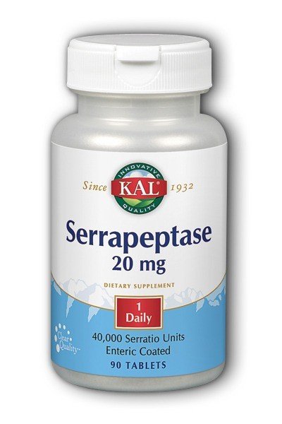 20 milligrams Serrapeptase | Kal | 1 Daily | 40,000 Serratio Units | Enteric Coated | 90 Tablets | VitaminLife