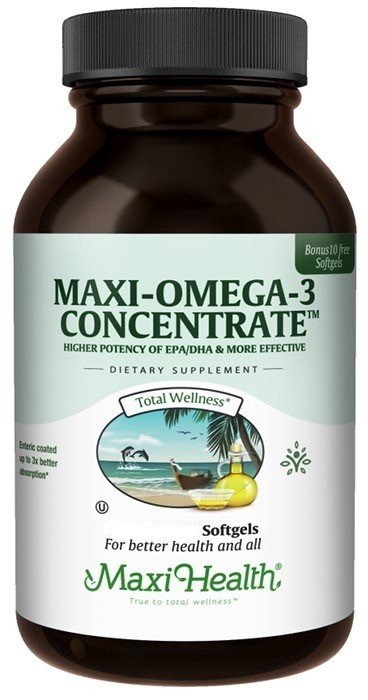 Maxi-Health Maxi Omega 3 Concentrate Kosher Fish Oil 90 Capsule