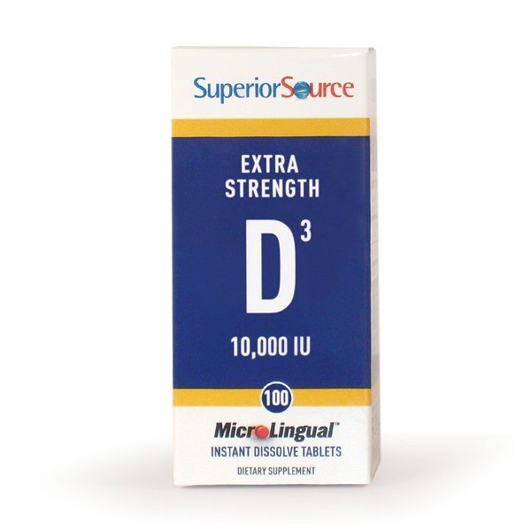 Superior Source Vitamin D 10,000 IU - Extra Strength 100 Sublingual Tablet