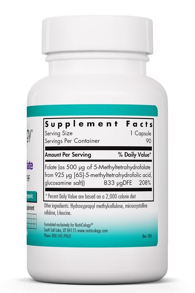 Nutricology QuatreActiv Folate 4th Generation 5-MTHF 90 VegCap