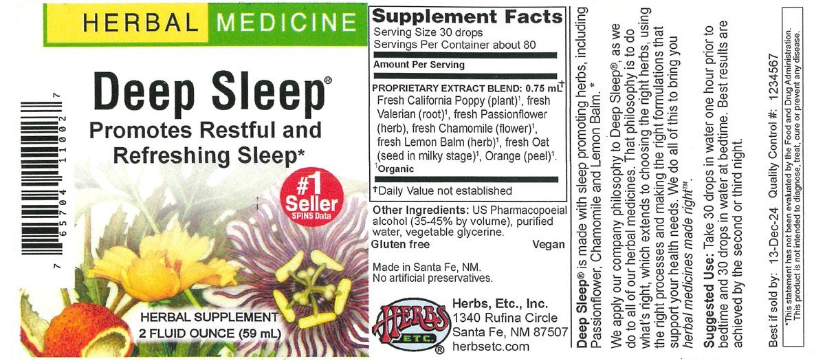 Herbs Etc Deep Sleep 2 oz Liquid