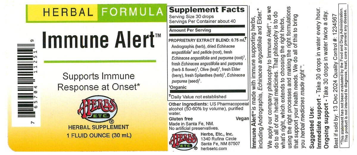 Herbs Etc Immune Alert, formerly Early Alert 1 oz Liquid