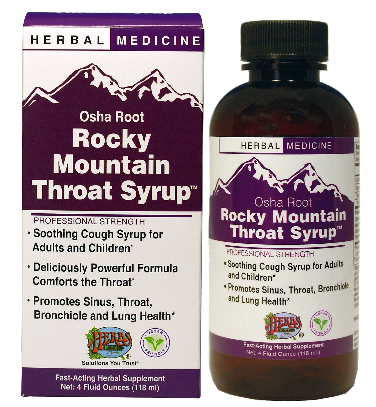 Herbs Etc Rocky Mountain Throat Syrup 4 oz Liquid