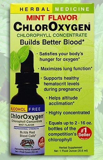 Herbs Etc Alcohol Free ChlorOxygen Mint Flavored 1 oz Liquid