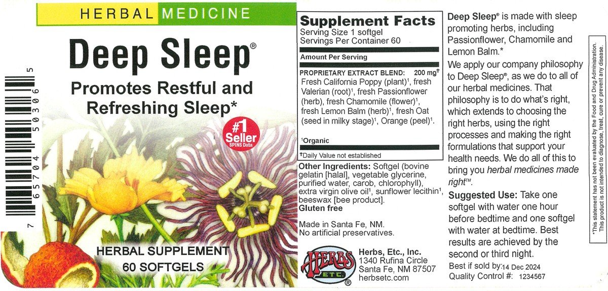 Herbs Etc Deep Sleep 60 Softgel