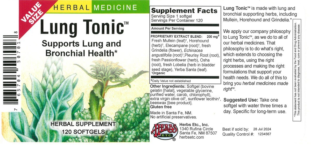 Herbs Etc Lung Tonic 120 Softgel