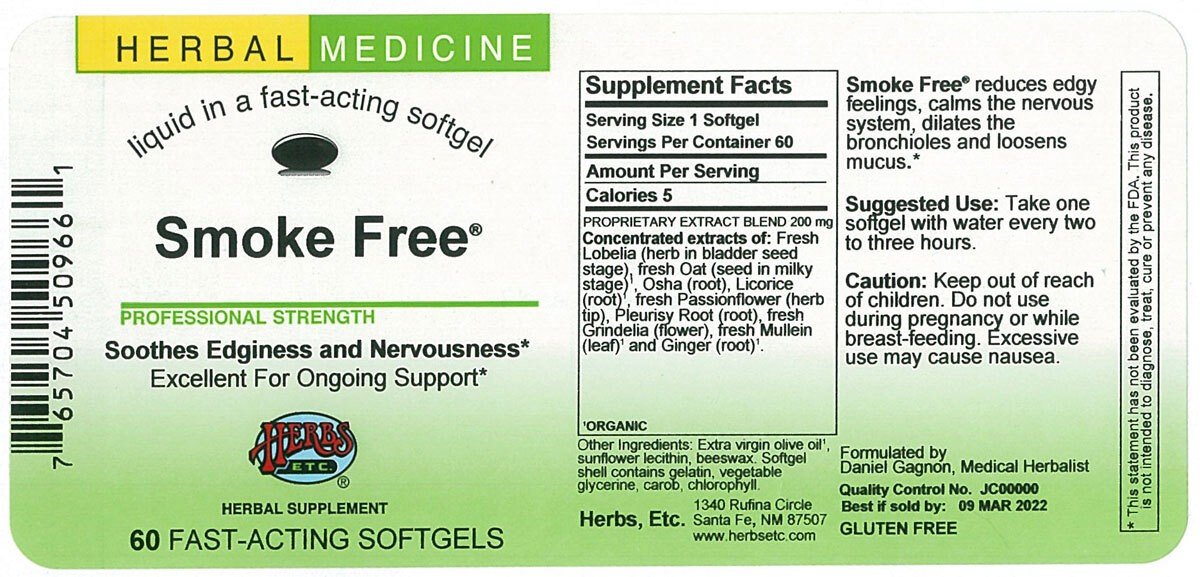 Herbs Etc Smoke Free 60 Softgel