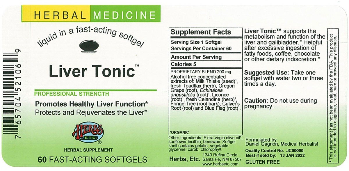 Herbs Etc Liver Tonic 60 Softgel