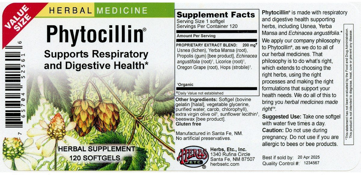 Herbs Etc Phytocillin 120 Softgel