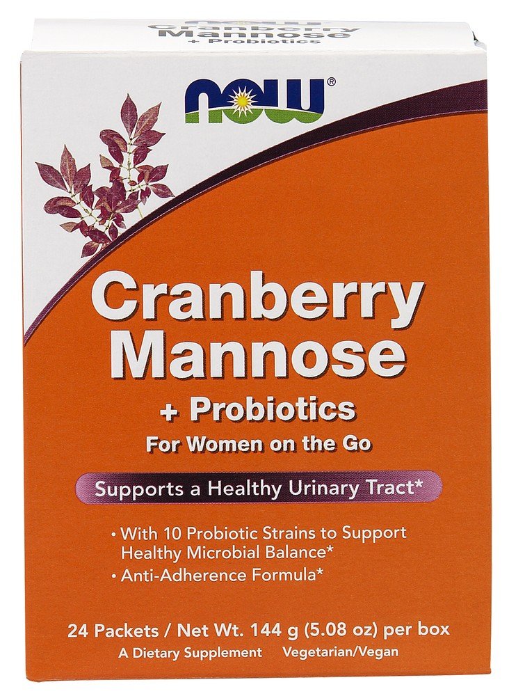 Now Foods Cranberry Mannose + Probiotic Packets 24 Packet