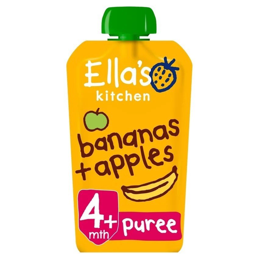 Ella&#39;s Kitchen Organic Baby Food - Bananas + Apples 7-Pack 7 x 3.5 oz Box