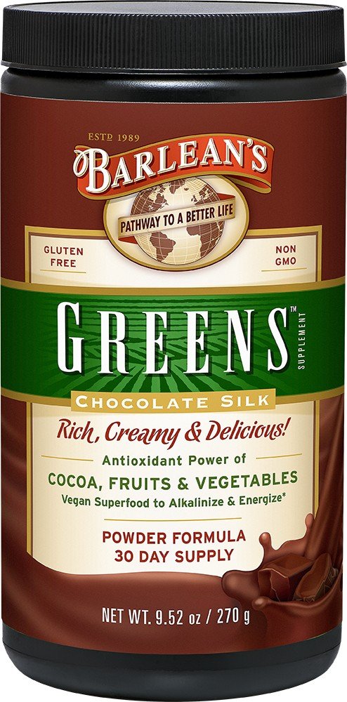 Barlean's Barlean's Organic Oils Greens, Chocolate Silk 9.5 oz Powder