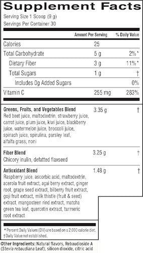 Barlean&#39;s Superfruit Greens - Strawberry Kiwi 9.52 oz Powder