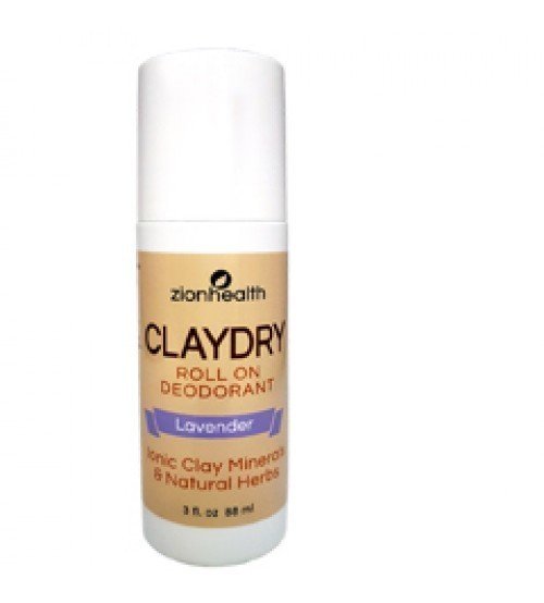 Zion Health Clay Dry Roll On Lavender 3 oz Roll On