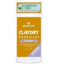 Zion Health Clay Dry Solid Lavender Blend Deodorant 2.5 Solid