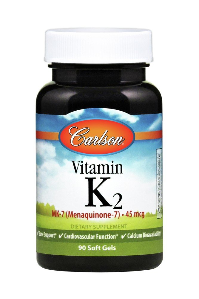 Carlson Laboratories Vitamin K2: MK7 (Menaquinone) 45mcg 90 Softgel