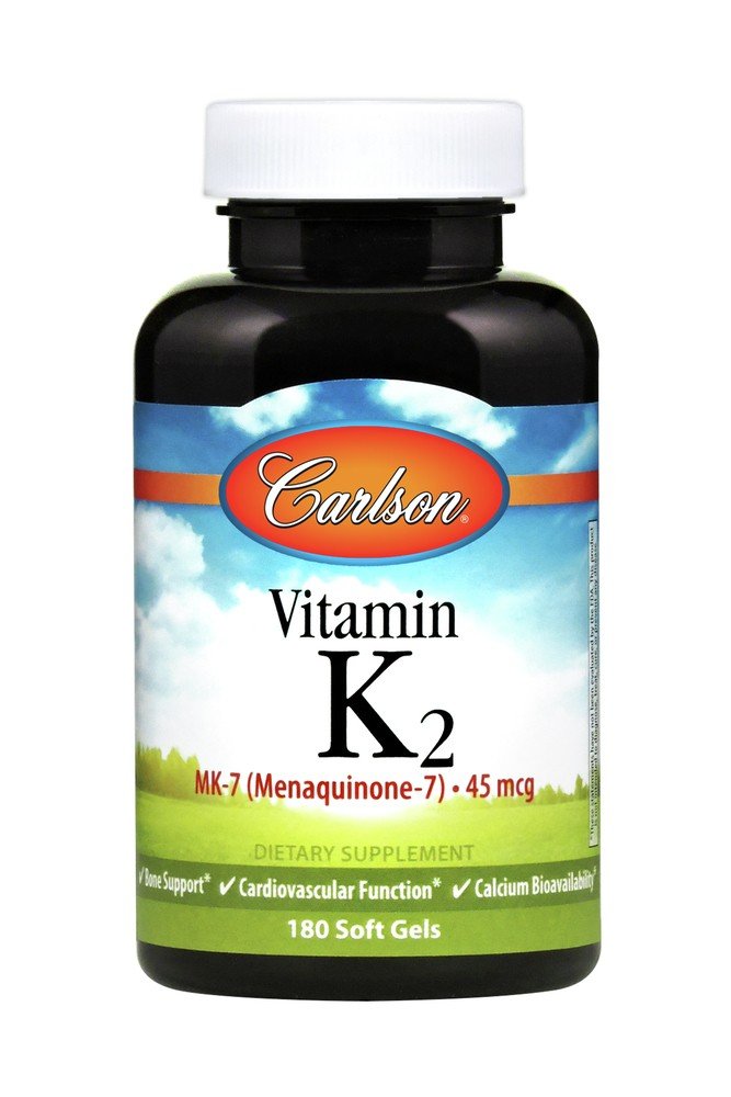 Carlson Laboratories Vitamin K2: MK7 (Menaquinone) 45mcg 180 Softgel