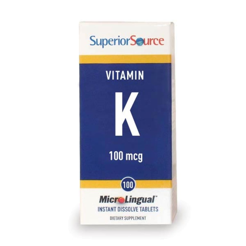 Superior Source Vitamin K1 100 mcg 100 Sublingual Tablet