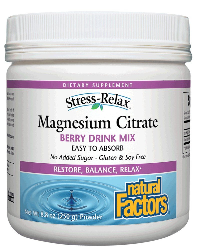 Natural Factors Magnesium Citrate 300mg Powder 8.8 oz Powder