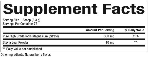 Natural Factors Magnesium Citrate 300mg Powder 8.8 oz Powder