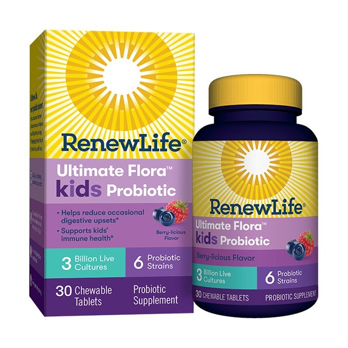 Renew Life Ultimate Flora Kid&#39;s Probiotic 3 Billion 30 Chewable