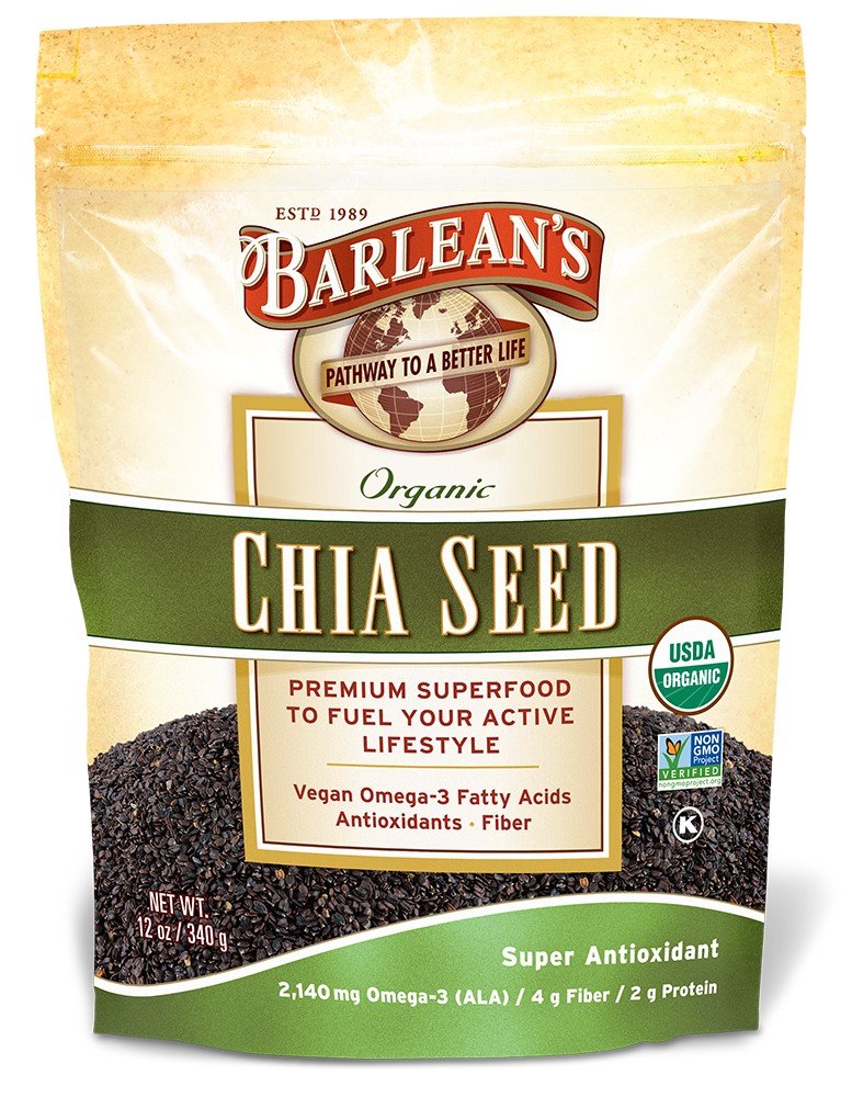 Barlean's Organic Chia Seed 12 oz Seed