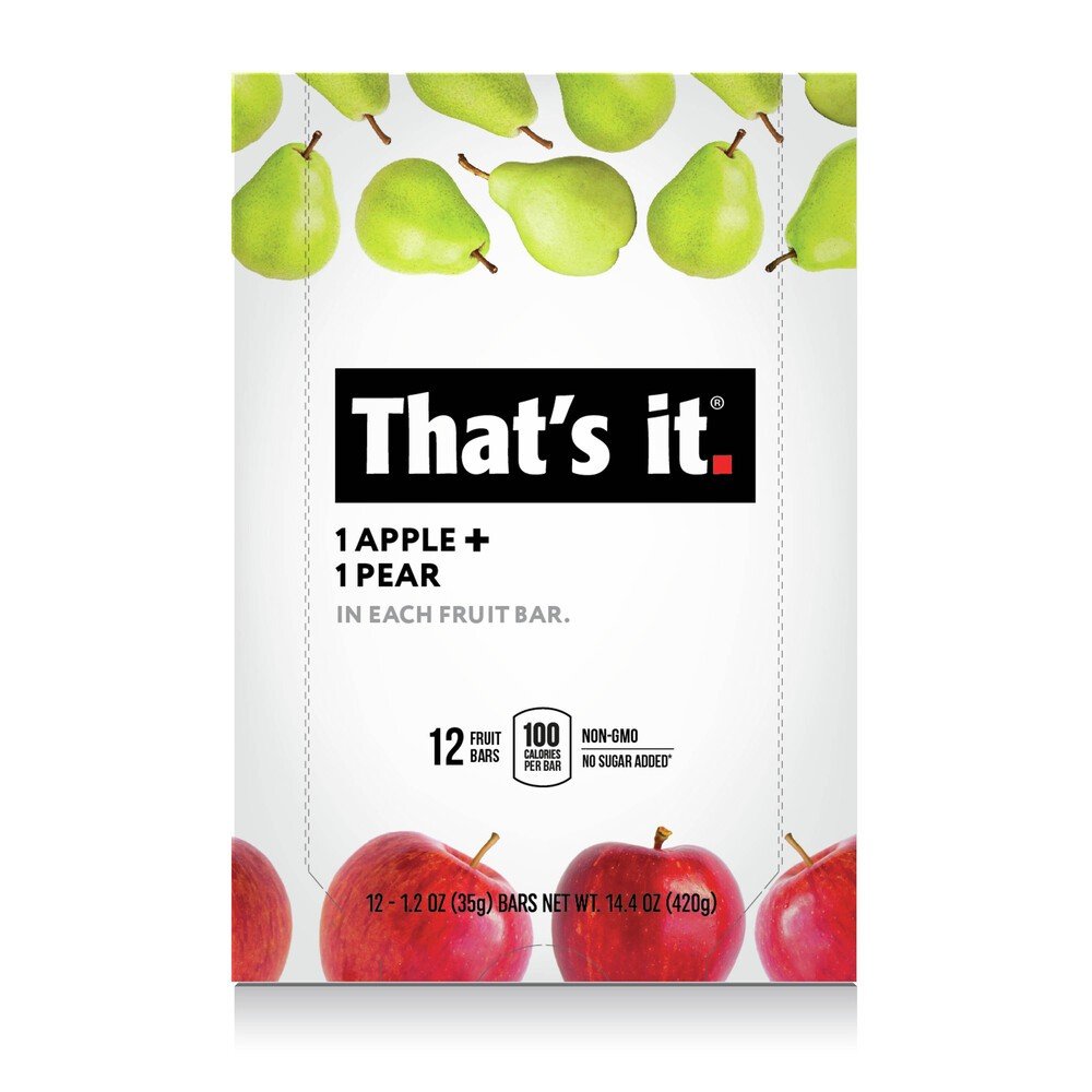 That's It Premium Fruit Bar - Apples & Pears - Box 12 Bars 1 Box