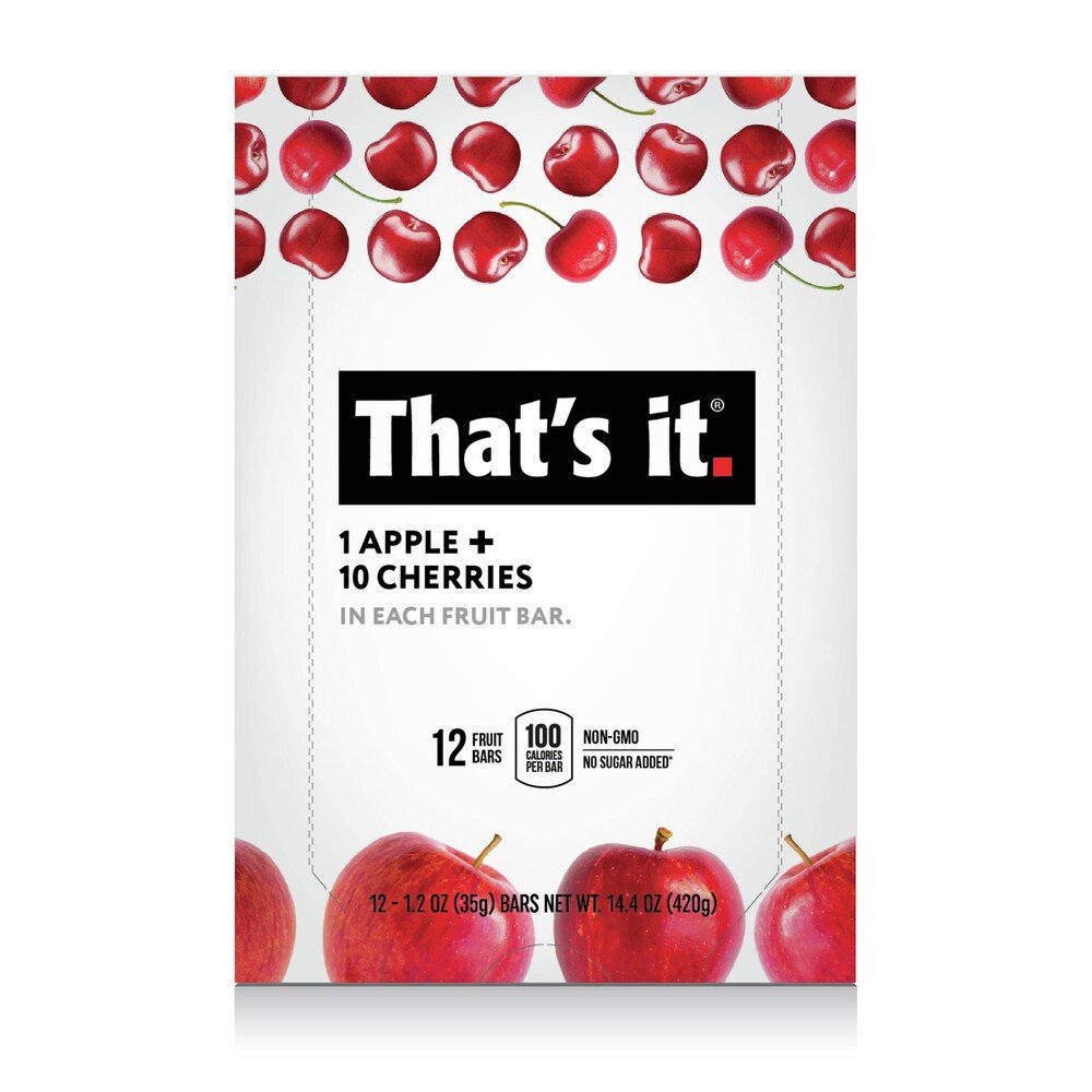 That&#39;s It Premium Fruit Bar - Apples &amp; Cherries - Box 12 Bars 1 Box
